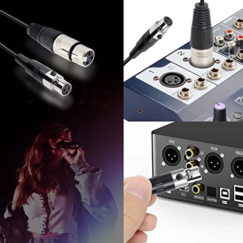 XMSJSIY Mini XLR to XLR Audio Cable Adapter - 3 Pin to Mini 3 Pin Microphone Cable Wire for Lavalier Mic and Camera - Image 5