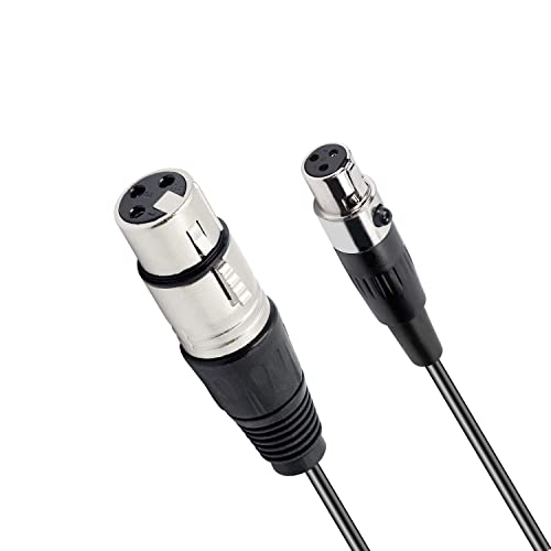 XMSJSIY Mini XLR to XLR Audio Cable Adapter - 3 Pin to Mini 3 Pin Microphone Cable Wire for Lavalier Mic and Camera - Image 2