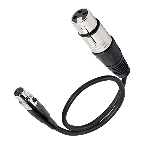 XMSJSIY Mini XLR to XLR Audio Cable Adapter - 3 Pin to Mini 3 Pin Microphone Cable Wire for Lavalier Mic and Camera - Image 1