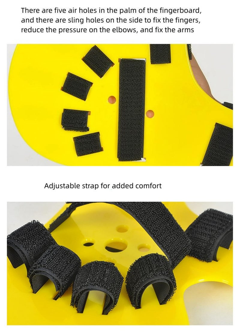 FANBODTA Finger Orthotics, Extended Type Fingerboard Stroke Hand Splint Training Support Fit Finger assisted rehabilitation finger board for Splint Apoplexy Hemiplegia Right Left Men Women Yellow - Image 4