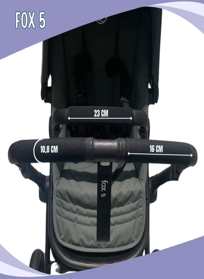 PROTEC TIF | Pack of Neoprene Protective Covers for Handlebar and Carrying Handle Compatible with Bugaboo FOX 5 - Image 3