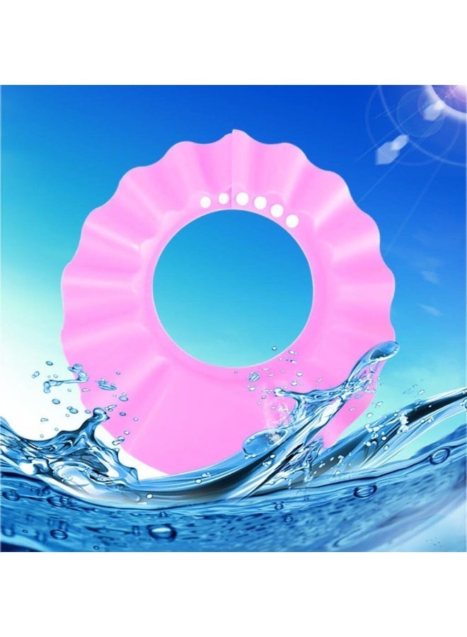 MiniMe Soft EVA Baby Bath Visor | 4‑Snap Adjustable | pink | Shields Eyes & Ears From Water & Shampoo | Lightweight, Flexible & Quick‑Dry | Fits 0‑6 Years | Doubles as Pool &Beach Sun Hat - Image 2