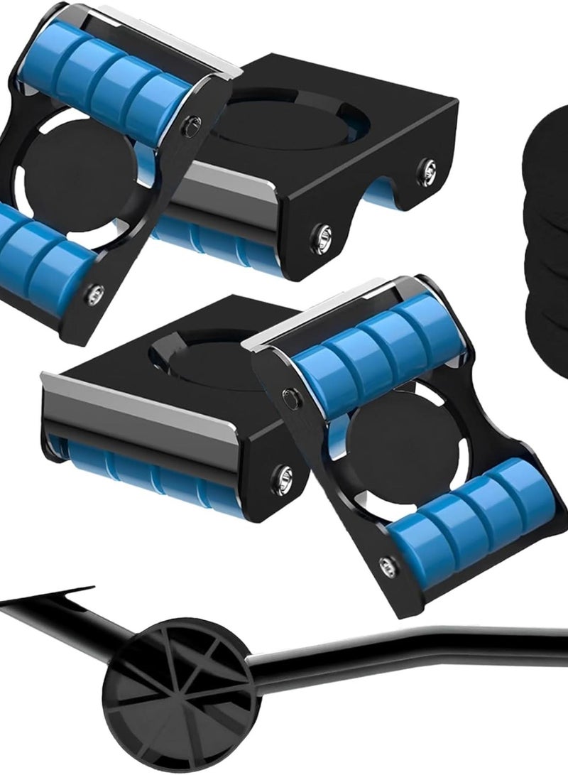 GGOOT Furniture Mover with Wheels, Heavy Furniture Lifter Mover Tool Set for Easy Moving, 4 Metal furniture sliders with 8 Wheel Appliance Roller Dolly for Sofa, Fridge, Washer  - Image 1