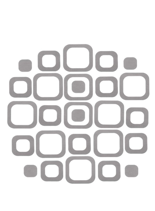 20 Pieces Adhesive Square Bath Treads, Non-Slip Bathtub Stickers, Non-Slip Traction Decals for Tubs, Showers, Pools, Boats, Stairs (Gray)  - Image 1
