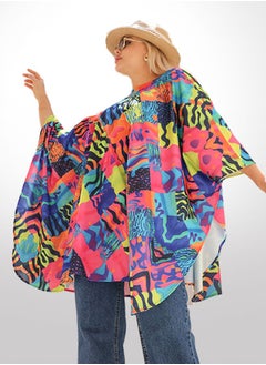 Zmurud Autumn poncho - printed  - Image 1