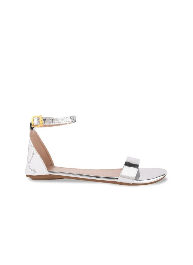 شوتوبيا Shoetopia Girls Buckle Open Toe Flats