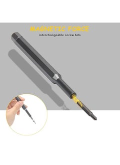 Graidient span Graidient span 24 in 1 Mini Screwdriver Set with Case Small Screwdriver Set of Flathead and PhillipsScrewdrivers Magnetic Micro Screwdriver Kit for ElectronicsJewelersPCGlassesWatchPhone Black  - Image 4