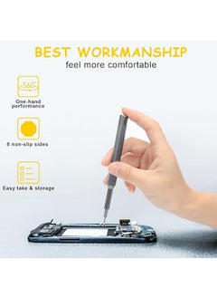 Graidient span Graidient span 24 in 1 Mini Screwdriver Set with Case Small Screwdriver Set of Flathead and PhillipsScrewdrivers Magnetic Micro Screwdriver Kit for ElectronicsJewelersPCGlassesWatchPhone Black  - Image 2