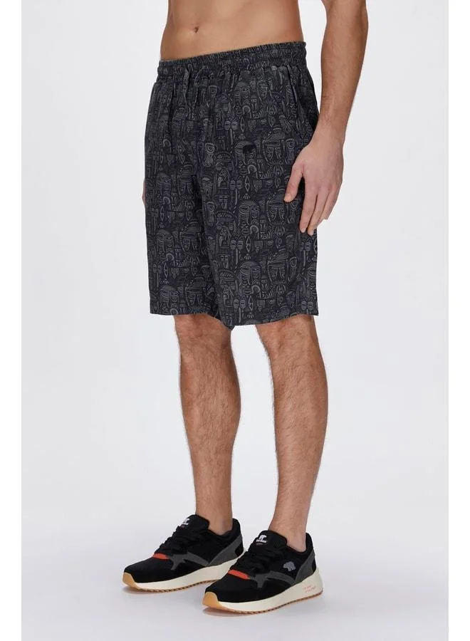 Bad Bear Men's Shorts with Black Merle Print.