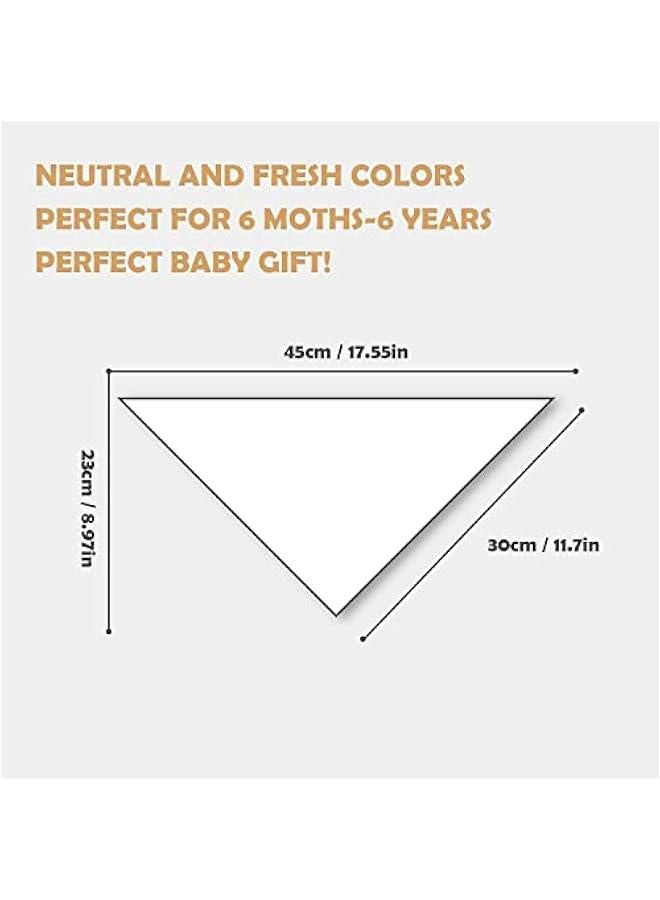 MOXO Baby Bandana Drool Bibs  of 5 Soft and Absorbent Triangle Scarf Burp Cloths for Teething and Drooling Random Style - Image 5