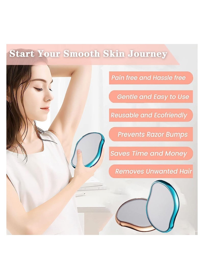 Generic - Crystal Hair Eraser,Magic Crystal Hair Removal,Exfoliation Painless Hair Removal Tool for Men & Women,Soft Smooth, Full Body Hair Removal, Magic Hair Eraser, Quick and Easy Hair Removal Tool. - Image 1