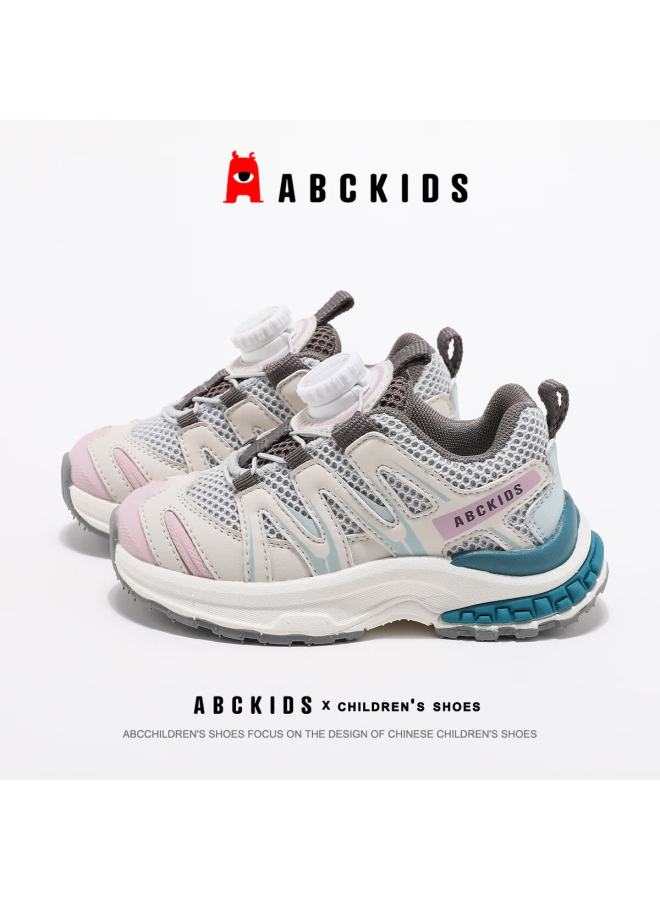 Abc Kids Children's Sports Shoes Autumn Kids Casual Boys Girls Outdoor Running Shoes 3534 Gray/pink Size 35 - Image 1