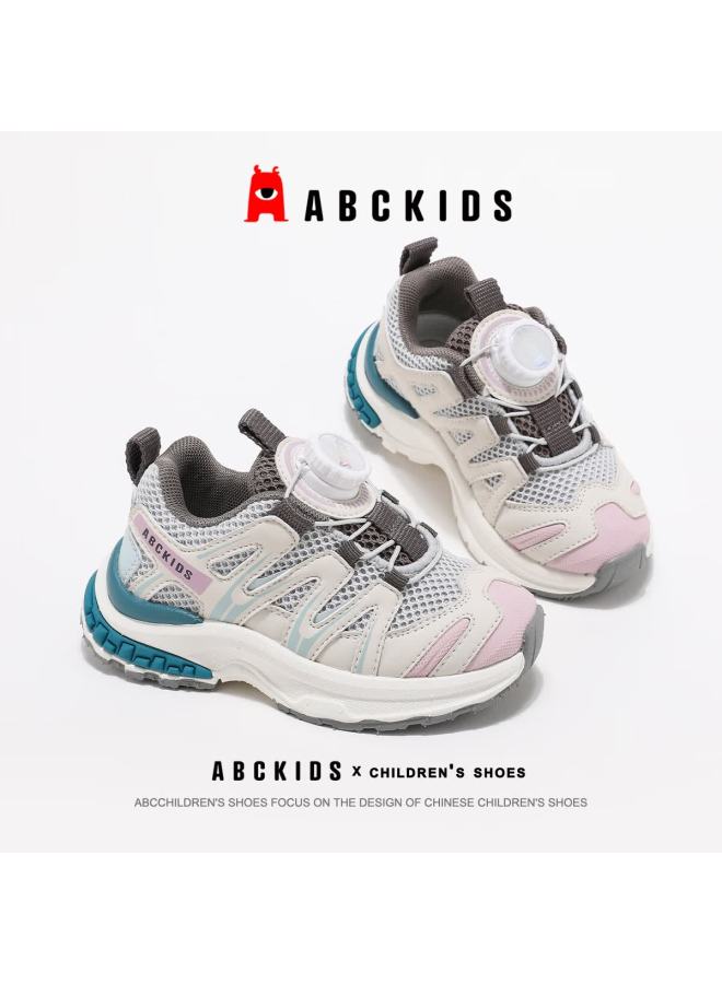 Abc Kids Children's Sports Shoes Autumn Kids Casual Boys Girls Outdoor Running Shoes 3534 Gray/pink Size 35 - Image 2