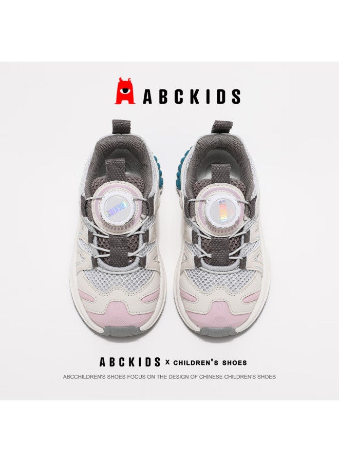 Abc Kids Children's Sports Shoes Autumn Kids Casual Boys Girls Outdoor Running Shoes 3534 Gray/pink Size 35 - Image 3