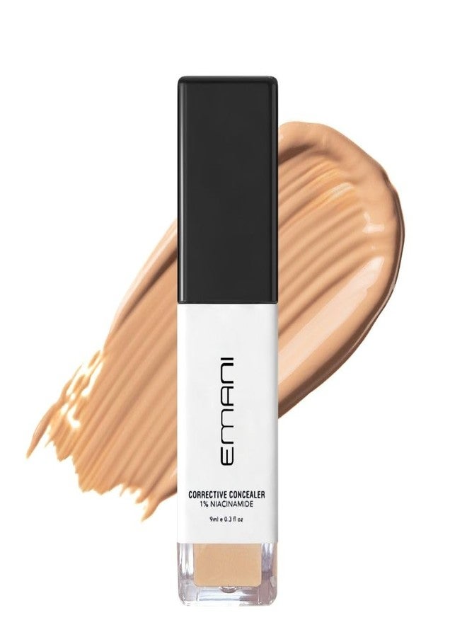 EMANI HD Corrective Liquid Mineral Concealer for Women - Full Coverage, Vitamin C & Hyaluronic Acid, Vegan & Cruelty-Free - 0.3 Fl Oz, Medium - Image 1