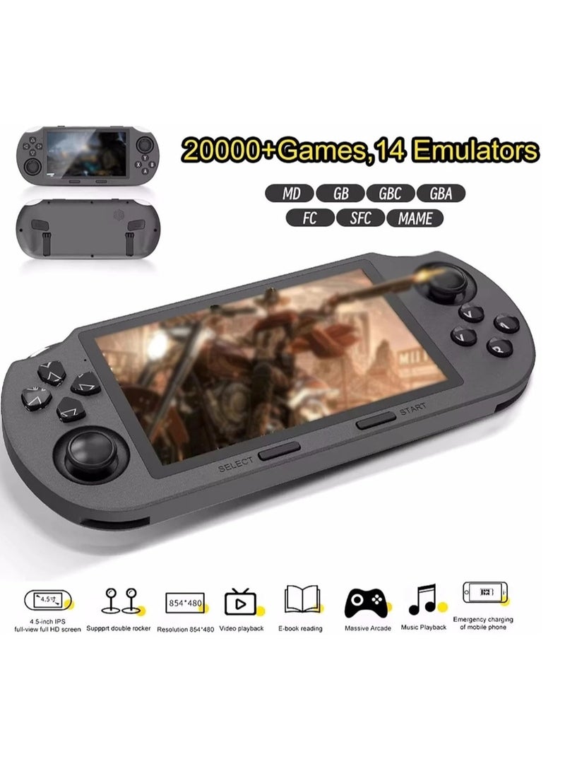4.5 Inch PSP  Portable Handheld HD Gaming Console Set, 20000+ Classic Retro Arcade Games,With 2 Game Controllers， Multiple Simulators HD Games Retro Video Console - Image 2
