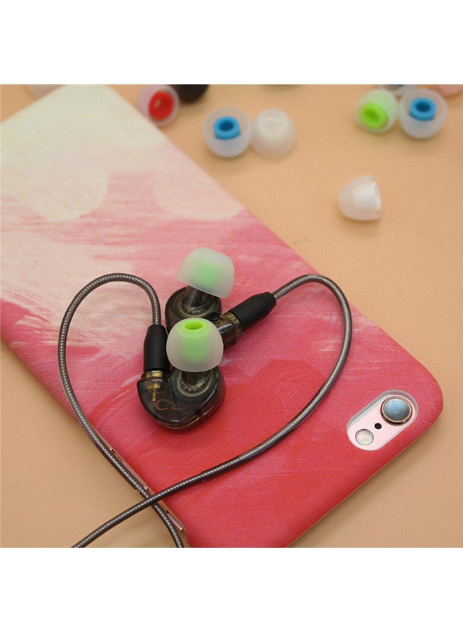 4.5mm In-ear Headphones Silicone Cap Headphones Two-color Transparent Silicone Ear Cap Multi-color-Color:Inner Infrared Transparent Large  - Image 2