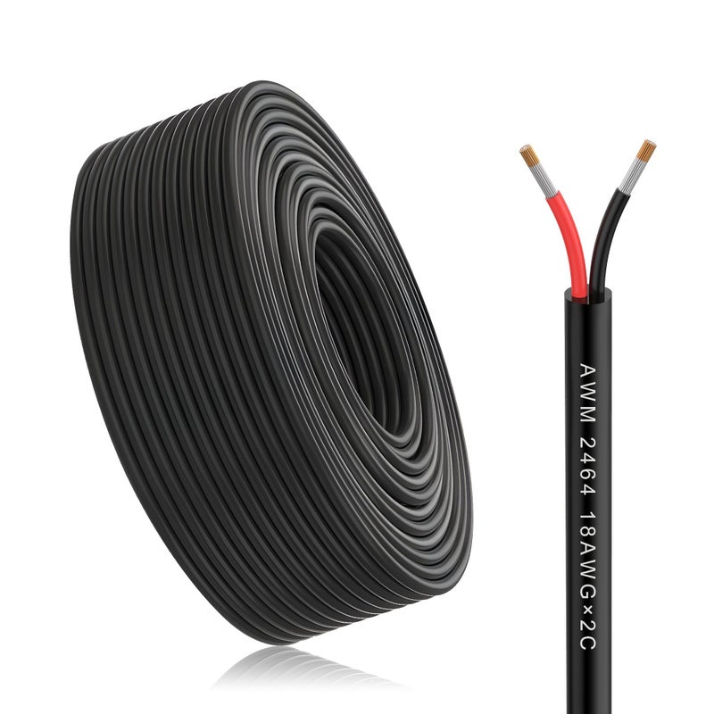 18 AWG 2 Wire Electrical Extension Cable 10M 32.8FT Low Voltage For LED Lights Automotive Marine - Image 1