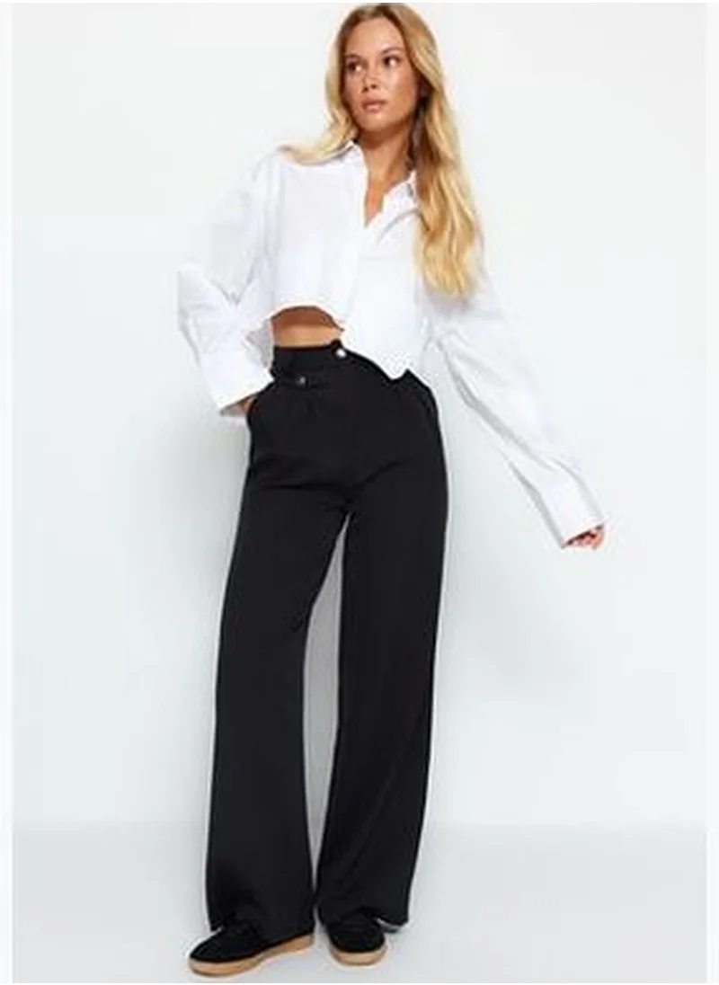 trendyol Black Pocket Detailed Woven Trousers TWOAW24PL00079