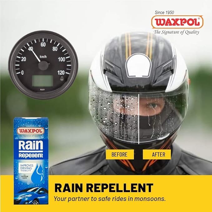 Waxpol Car Rain Repellent 200 ml Enhanced visibility in the Rain, Perfect for Monsoon Season for Exterior Glass Surface Including Motorbike Helmets - Image 4