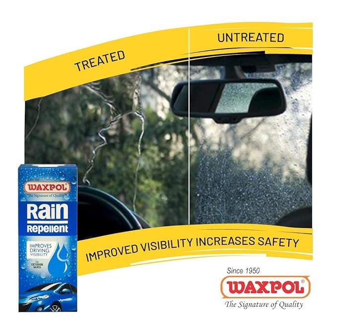 Waxpol Car Rain Repellent 200 ml Enhanced visibility in the Rain, Perfect for Monsoon Season for Exterior Glass Surface Including Motorbike Helmets - Image 5