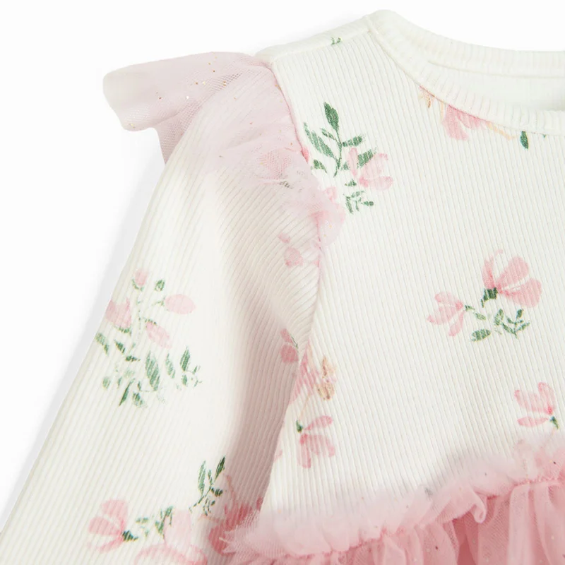 Cool Club CREAMY COTTON, ELASTANE DRESS L/S