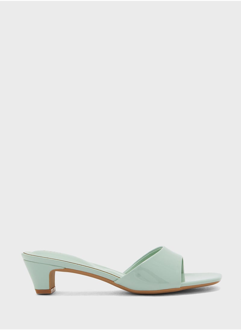 ELLA Patent Mule Heel Sandal  - Image 1
