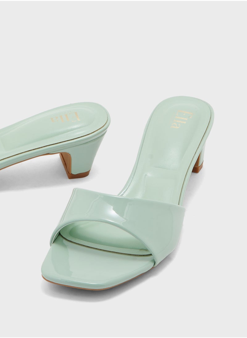 ELLA Patent Mule Heel Sandal  - Image 4
