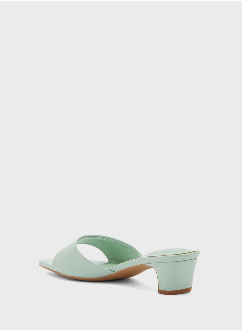 ELLA Patent Mule Heel Sandal  - Image 3