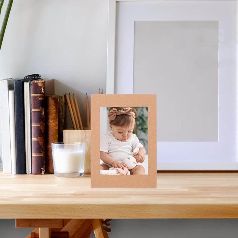 10pcs 7-inch Paper Picture Frames Colorful Photo Holders with Easel Stand DIY Decorative Cardboard Frames for Party Decor and Home Display Random Color - Image 5