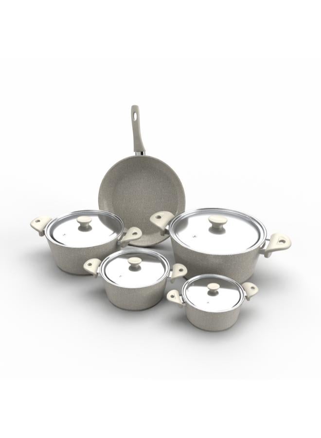 توب شيف مجموعة من 9  قطع أواني طهي من الجرانيت - Image 2