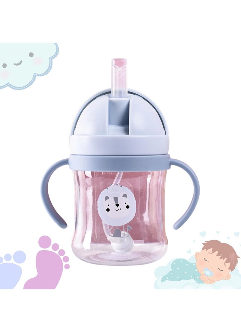 Gonice Sippy Cup with Straw, 250 ml, No Spill, Anti-Colic with Gravity Ball. (Blue) - Image 1