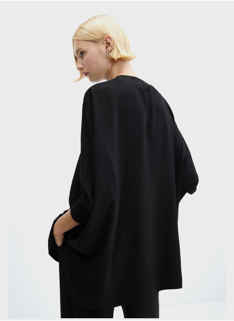 MANGO - Crew Neck Knitted Sweatshirt - Image 1