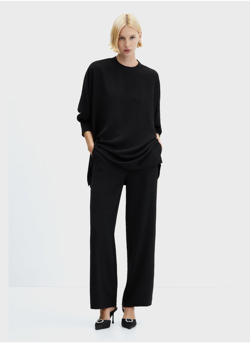 MANGO - Crew Neck Knitted Sweatshirt - Image 1
