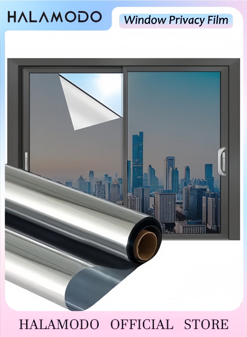 Halamodo Window Privacy Film 35.4 x 78.7 inch Frosted Glass Film Static Cling Removable Window Sticker Anti-UV Opaque Coverings with Blinds Pattern for Bathroom & Bedroom & Living Room - Image 1