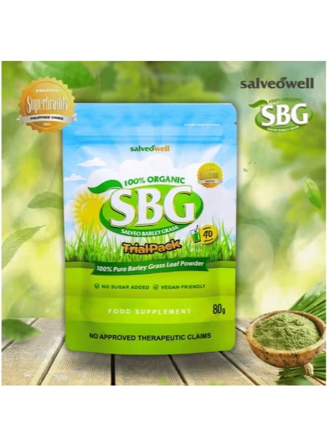 Salveowell 2-PACKS BARLEY GRASS SBG 100% Pure Barley Grass Leaf Powder,Rich In Nutrients, Vitamins And Antioxidants 80g*2  - Image 4