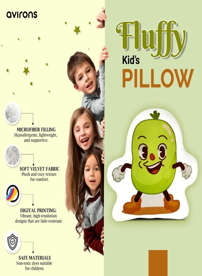 Avirons Fun and Snuggly Beans Pillow for Kids - Soft, Plush, and Playful Companion Ideal for Sleep, Play, or Relaxing, Adding Vegetable-Themed Comfort to Every Child’s Space - Image 5