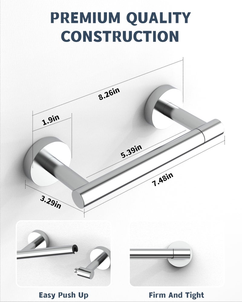 RARXTR Polished Finish Toilet Paper Holder SUS304 Stainless Steel Double Post Pivoting Toilet Paper Roll Holder Wall Mounted Toilet Tissue Holder for Commercial Bathroom RV - Image 4