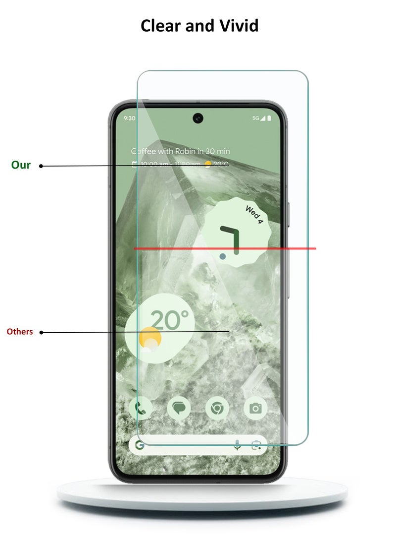 Wtech Google Pixel 8 5G 2023 Premium Curved Edges UV Full Glue Full Cover Tempered Glass Screen Protector (MSGUCN) - Clear - Image 4