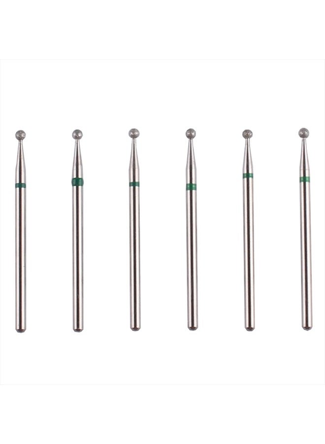 MZCMSL Round Ball Cuticle Bit Set with Case, 3/32 Shank Manicure Drill Bits,6pcs Cuticle Remover Bits(φ2.34mm) - Image 1