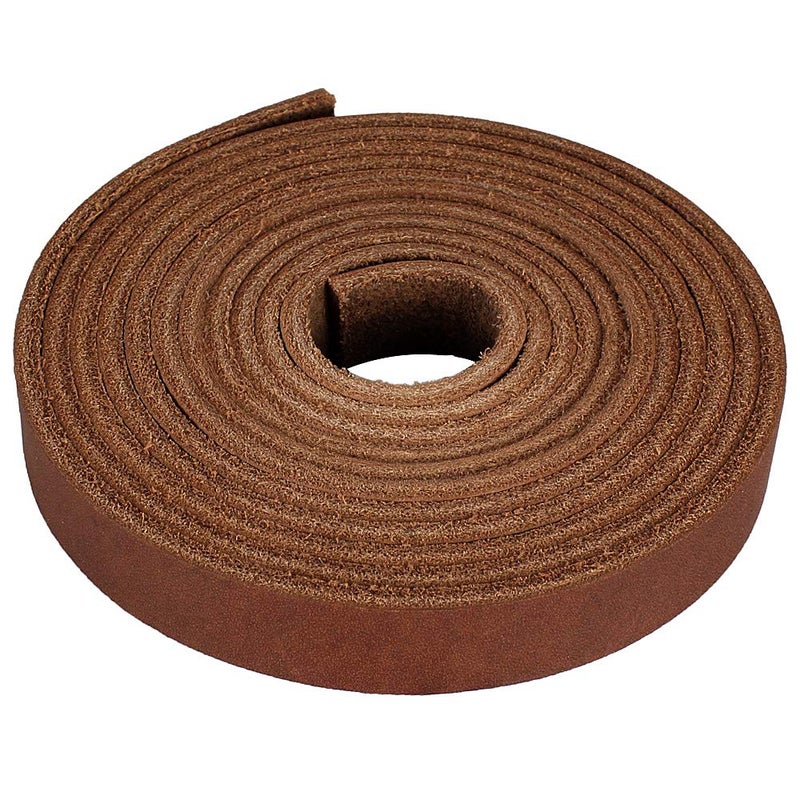 LolliBeads TM Genuine Leather Strap Leather Strip 12 Inch Wide and 72 Inches Long Brown