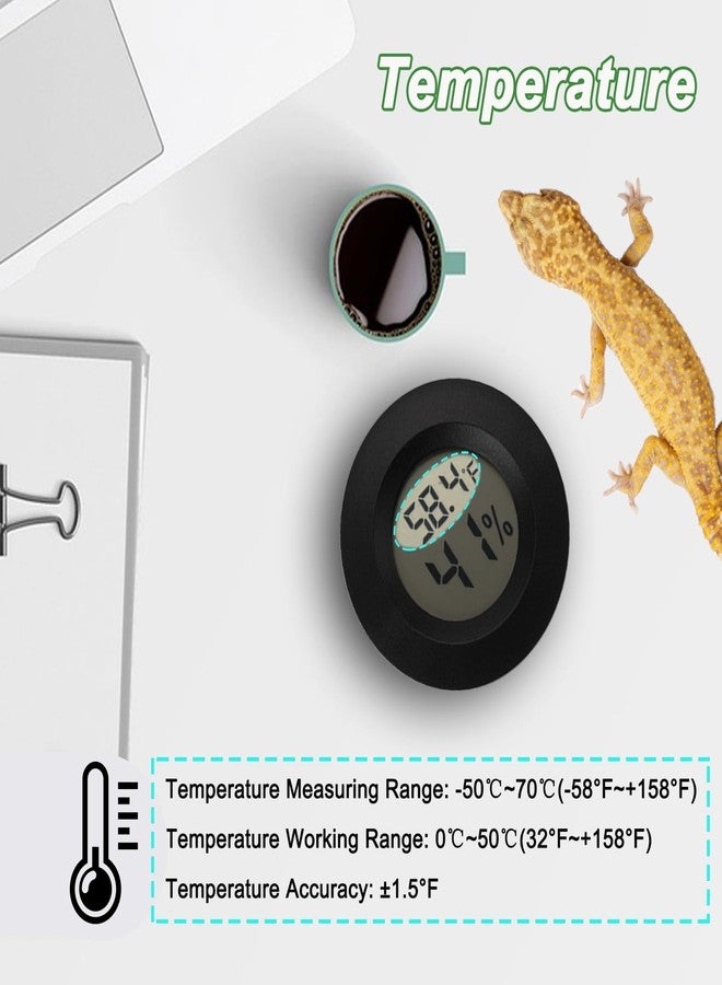 Serundo Auto Reptile Thermometer Humidity Meter Digital Terrarium Thermometer Bearded Dragon Cage Accessories Temperature Humidity Meter for Leopard Crab Gecko - Image 4