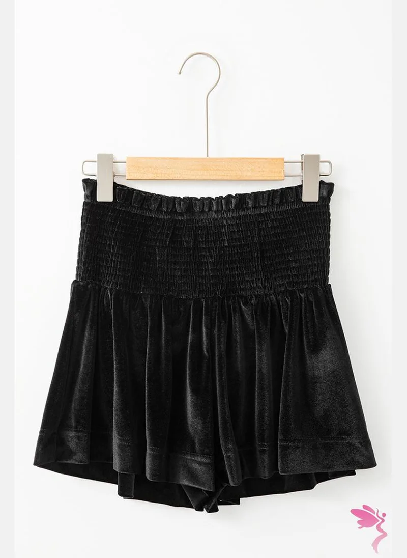 YUNIQEE Black Plain Casual Shorts