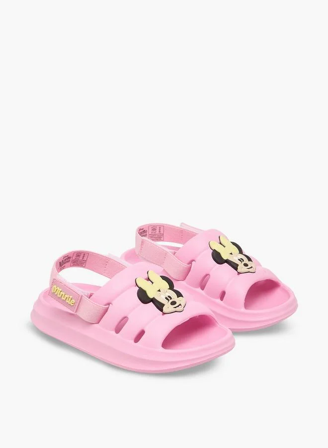 Disney Girls Minnie Mouse Applique Sandals
