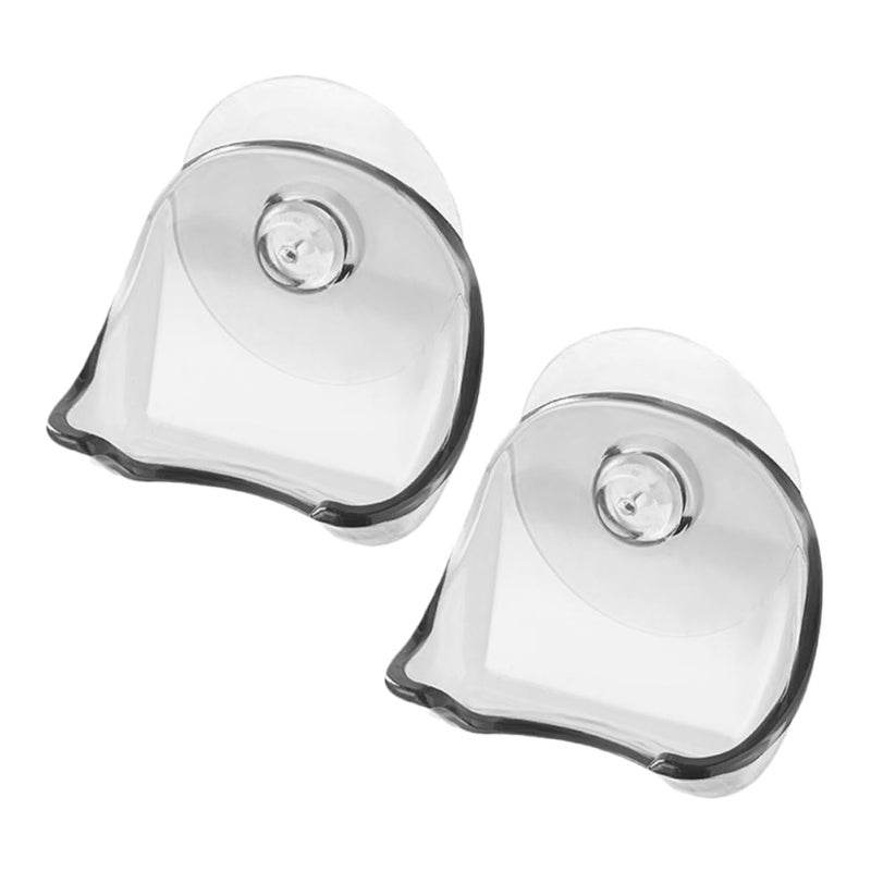 2Pcs Stainless Steel Suction Cup Razor Holder Wall Mounted Shower Storage Organizer - Image 2