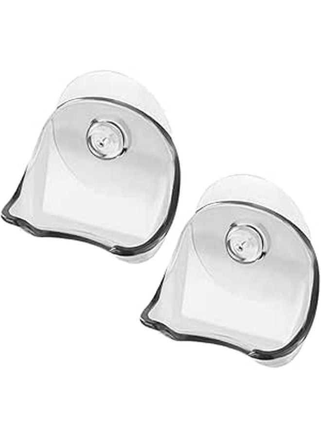 2Pcs Stainless Steel Suction Cup Razor Holder Wall Mounted Shower Storage Organizer - Image 1
