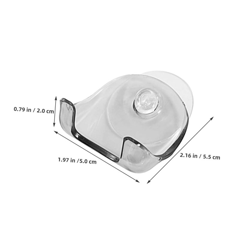 2Pcs Stainless Steel Suction Cup Razor Holder Wall Mounted Shower Storage Organizer - Image 3