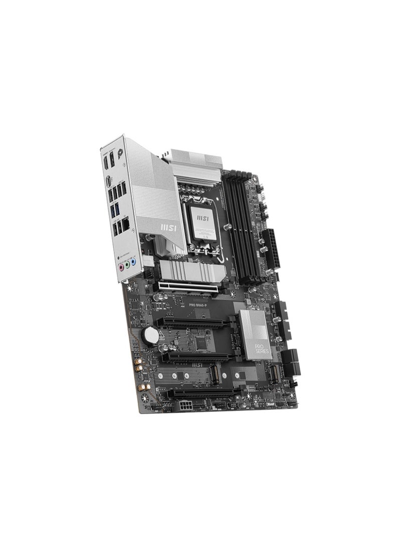 MSI PRO B860-P ATX Motherboard, Intel B860 Chipset, LGA 1851, Supports Intel Core Ultra Series 2, 4x DDR5 UDIMM Up to 256GB, PCIe 5.0 x16, 3× M.2 (Gen5 + Gen4), Thunderbolt 4, 5G LAN, HDMI 2.1, DP 1.4, SATA 6Gb/s | 911-7E41-002 - Image 4