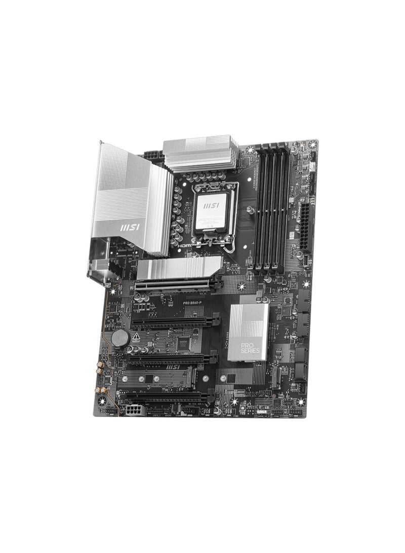 MSI PRO B860-P ATX Motherboard, Intel B860 Chipset, LGA 1851, Supports Intel Core Ultra Series 2, 4x DDR5 UDIMM Up to 256GB, PCIe 5.0 x16, 3× M.2 (Gen5 + Gen4), Thunderbolt 4, 5G LAN, HDMI 2.1, DP 1.4, SATA 6Gb/s | 911-7E41-002 - Image 3