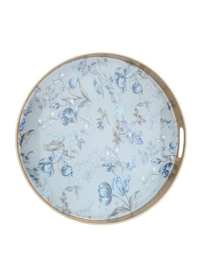 Alsaif Steel Serving Tray 51X51X6 Cm Gold  - Image 1
